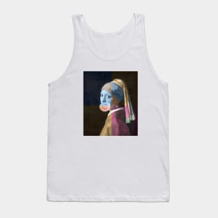 The Girl With A Pearl Earring And Bubble Gum Tank Top